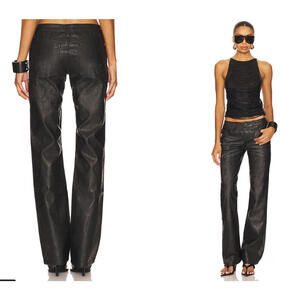 Jaded London Jeans Black Cooper PU Bootcut Faux Leather NWT SIZE 25 $170MSRP